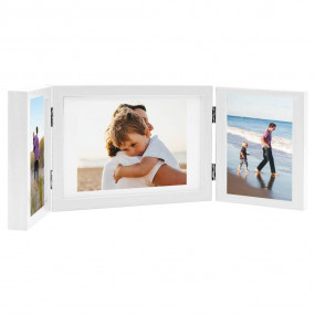 Trifold Photo Frame White MDF, PS Medium Foldable
