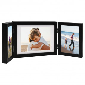 Trifold Photo Frame Black MDF, PS (polystyrene)