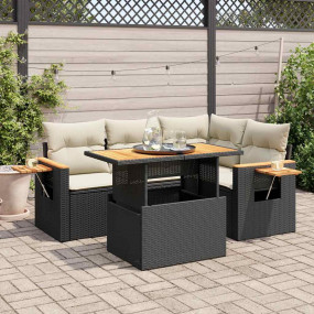 Garden Sofa Set Black