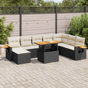 Garden Sofa Set Black