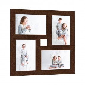 Photo Frame Dark Brown MDF Small Collage Photo Frame