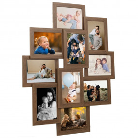 Photo Frame Light brown MDF, Polystyrene 10 photos Mode...