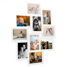 Photo Frame White MDF and hard PS material Holds 4x6 in...