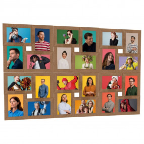 Photo Frame Light brown MDF and PS (polystyrene) 24-pic...