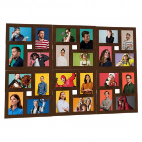Photo Frame Dark brown MDF, PS Modern Collage Photo Fra...
