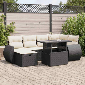 Garden Sofa Set Black
