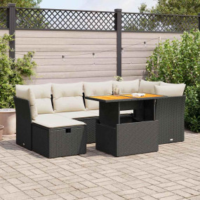 Garden Sofa Set Black