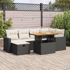 Garden Sofa Set Black