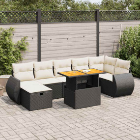 Garden Sofa Set Black, Brown, Cream White