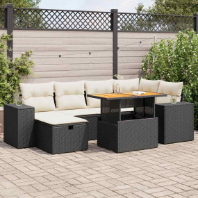 Garden Sofa Set Black
