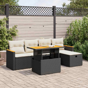 Garden Sofa Set Black