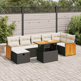 Garden Sofa Set Black