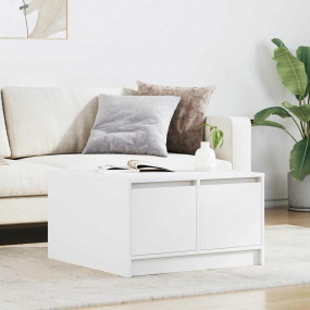 Coffee Table White Engineered wood 27.8 x 27.6 x 15.7 i...