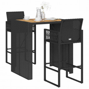 Garden Bar Set Black