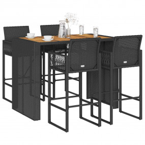 Garden Bar Set Black