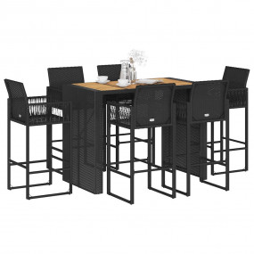 Garden Bar Set Black