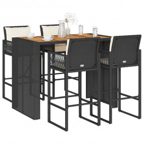 Garden Bar Set Black