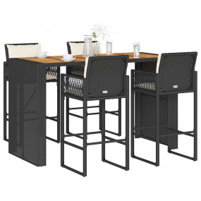 Garden Bar Set Black, Cream White