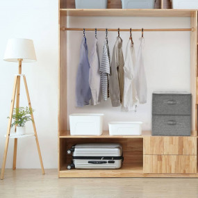 Storage Box Set of 2 Gray