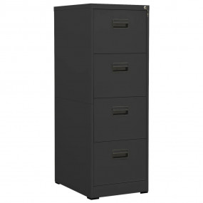Filing Cabinet Anthracite Steel Medium Locks Filing Cab...