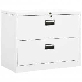Filing Cabinet White Steel 35.4x18.1x28.5 in Durable
