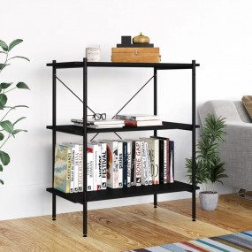 Shelving Unit Black Engineered wood, Steel Medium Stora...