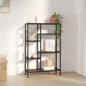 Book Shelf Dark brown and black Engineered wood, steel