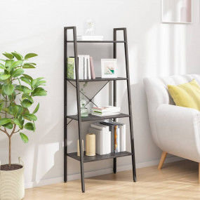 Standing Shelf Black Engineered wood, Steel Medium Book...