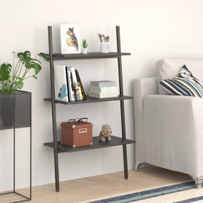 Leaning Shelf Black Engineered wood, steel 45.7 in tall