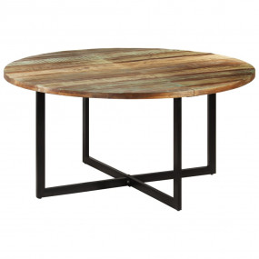 Dining Table Multicolor Reclaimed wood, iron 59 in diam...