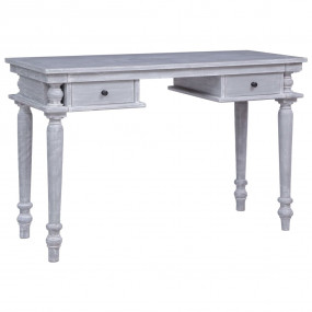 Desk Gray Solid Mahogany wood Medium Desk Rectangular