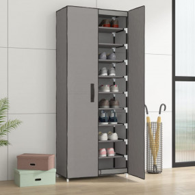 Shoe Rack Gray Non-woven fabric (100% polyester), steel...