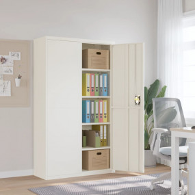 File Cabinet White Powder-coated steel Extra wide