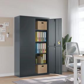 File Cabinet Anthracite Powder-coated steel Large File ...