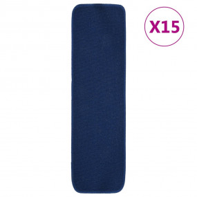 Stair Mat Set of 15 Navy Blue 100% Polypropylene 29.5 x...