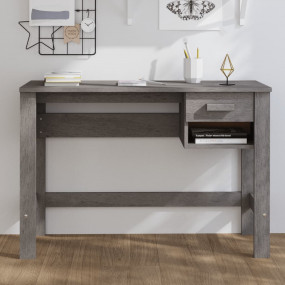 Desk Light Grey Solid Pinewood Medium Desk Rectangular