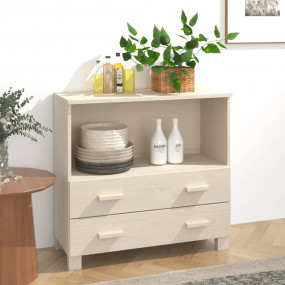 Sideboard Honey brown Solid pinewood Medium Sideboard