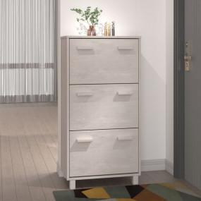 Shoe Cabinet White Solid pine wood, MDF, plastic Medium