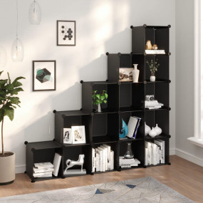 Storage Cube Organizer Black PP Plastic 61.0 x 12.6 x 6...