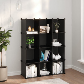 Storage Cube Organizer Black Polypropylene, Steel