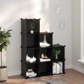 Storage Cube Organizer Black PP Plastic, Steel Medium L...