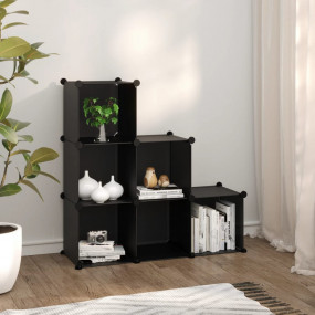 Storage Cube Organizer Black PP Plastic, Steel Medium S...