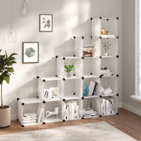 Storage Cube Organizer Transparent PP plastic, steel La...