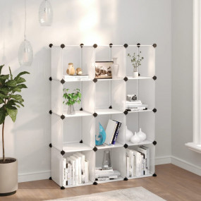 Storage Cube Organizer Transparent PP Plastic, Steel La...