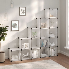 Storage Cube Organizer Transparent Polypropylene, Steel