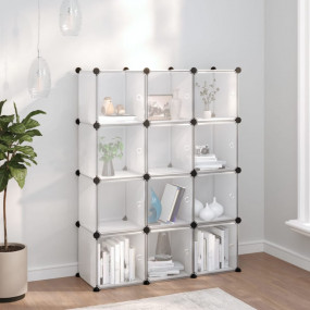 Storage Cube Organizer Transparent PP Plastic, Steel La...