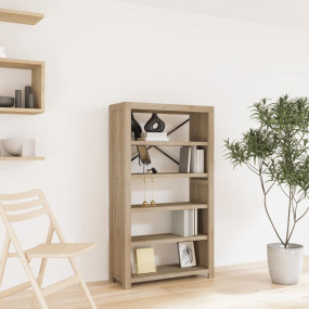 Bookcase Brown Solid Acacia wood 5-Tier Acacia Wood Boo...