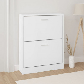 Shoe Cabinet White Engineered wood Compact Shoe Cabinet