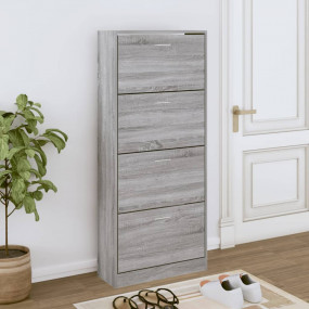 Shoe Cabinet Grey sonoma Engineered wood Medium Pull-Ou...