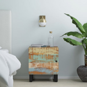 Bedside Cabinet Brown, Black Solid reclaimed wood, iron